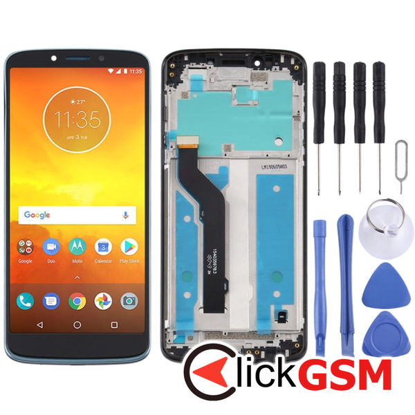 Piesa Display Cu Touchscreen Si Rama Negru Motorola Moto E5 Plus 22sl