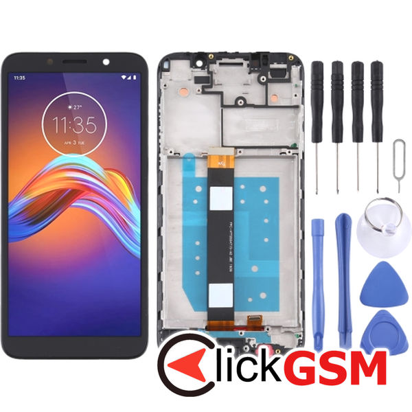 Piesa Display Cu Touchscreen Si Rama Negru Motorola Moto E6 Play 22sh