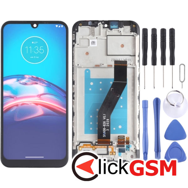 Piesa Display Cu Touchscreen Si Rama Negru Motorola Moto E6i 22sf