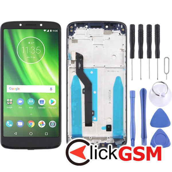 Piesa Piesa Display Cu Touchscreen Si Rama Negru Motorola Moto G6 Play 22ru