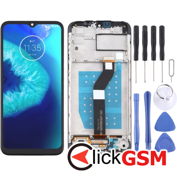 Piesa Piesa Display Cu Touchscreen Si Rama Negru Motorola Moto G8 Power Lite 22ry