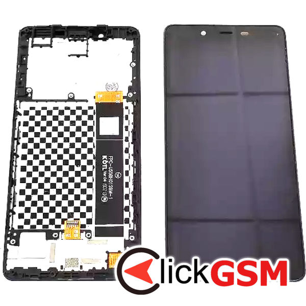 Piesa Piesa Display Cu Touchscreen Si Rama Negru Nokia 1 Plus 227b