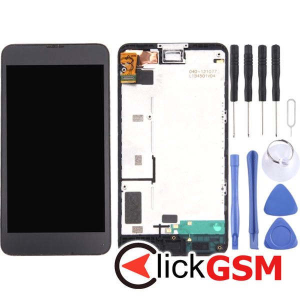 Piesa Display Cu Touchscreen Si Rama Negru Nokia Lumia 630 49ur