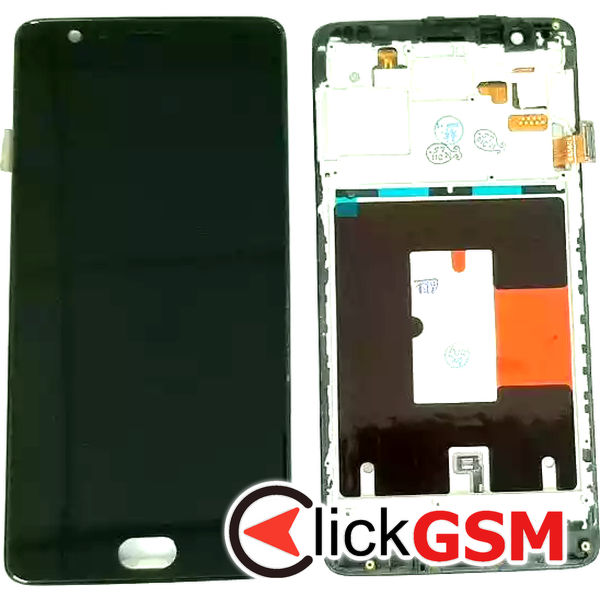 Piesa Piesa Display Cu Touchscreen Si Rama Negru Oneplus 3 8pu