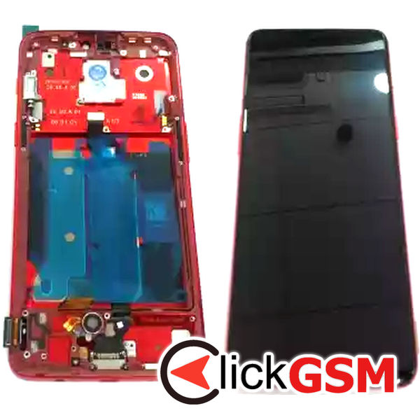 Piesa Display Cu Touchscreen Si Rama Negru Oneplus 6 24mc