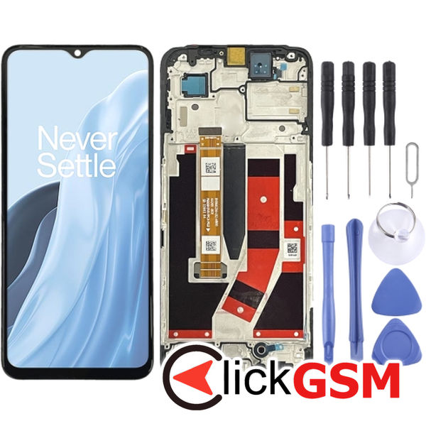 Piesa Display Cu Touchscreen Si Rama Negru Oneplus Nord N300 5g 2thm