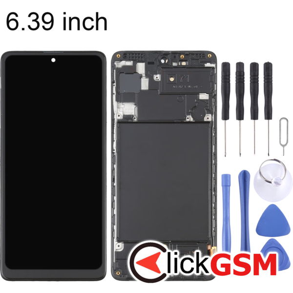 Piesa Display Cu Touchscreen Si Rama Negru Samsung Galaxy A71 4ekg