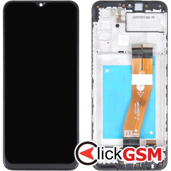 Piesa Display Cu Touchscreen Si Rama Negru Samsung Galaxy M02s 4ejv