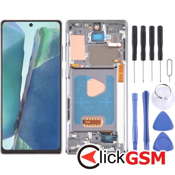 Piesa Display Cu Touchscreen Si Rama Negru Samsung Galaxy Note20 4evs