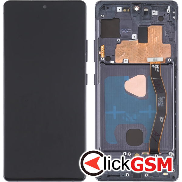 Piesa Piesa Display Cu Touchscreen Si Rama Negru Samsung Galaxy S10 Lite 4enw