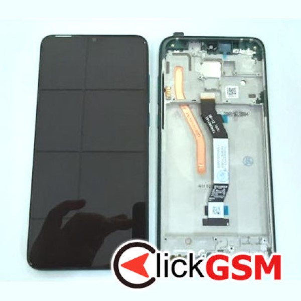 Piesa Display Cu Touchscreen Si Rama Negru Verde Xiaomi Redmi Note 8 Pro 3aeb