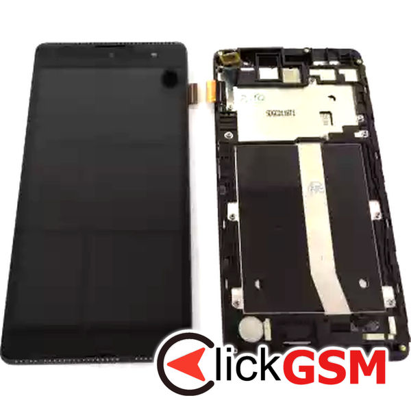 Piesa Display Cu Touchscreen Si Rama Negru Wiko Robby 3784