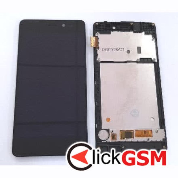 Piesa Display Cu Touchscreen Si Rama Negru Wiko Tommy 379l