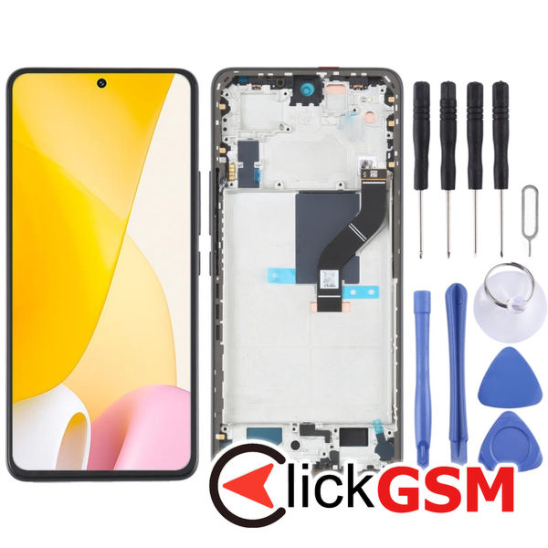 Piesa Display Cu Touchscreen Si Rama Negru Xiaomi 12 Lite 2uwt