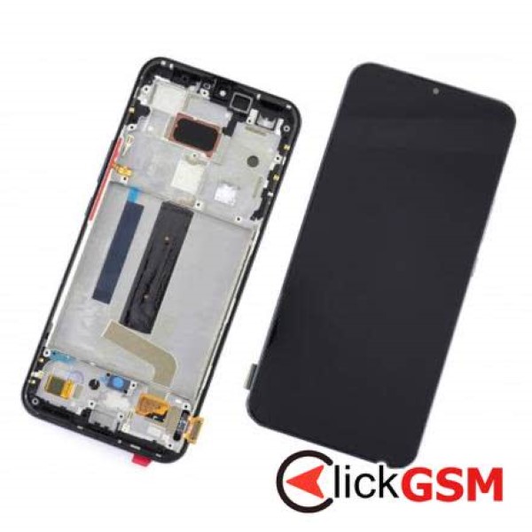 Piesa Display Cu Touchscreen Si Rama Negru Xiaomi Mi 10 Lite 3aok