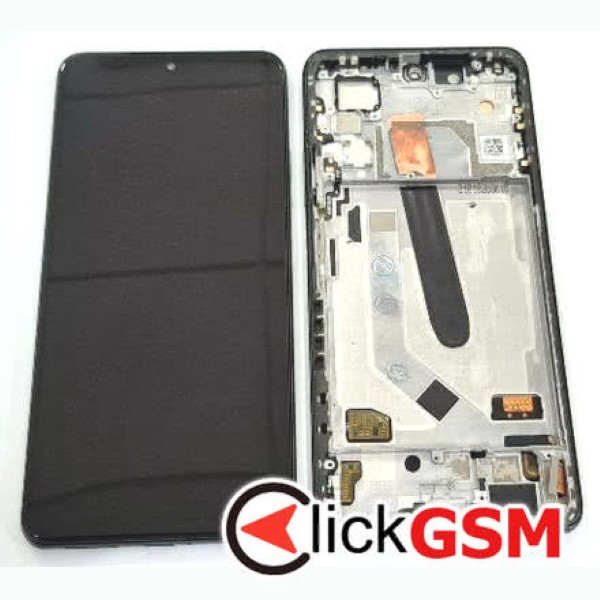 Piesa Piesa Display Cu Touchscreen Si Rama Negru Xiaomi Poco F3 38x7