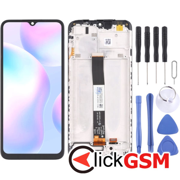 Piesa Piesa Display Cu Touchscreen Si Rama Negru Xiaomi Redmi 9a 25ym