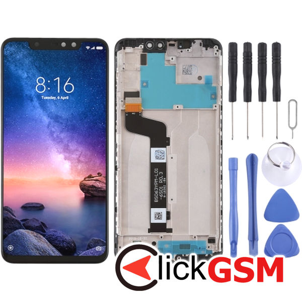 Piesa Piesa Display Cu Touchscreen Si Rama Negru Xiaomi Redmi Note 6 Pro 25il