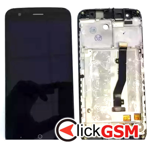 Piesa Display Cu Touchscreen Si Rama Negru Zte Blade V8 Lite 2mk5