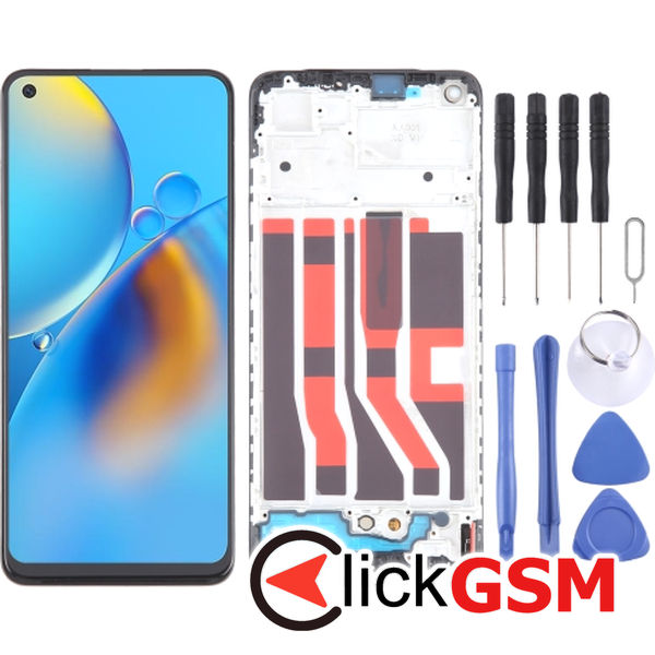 Piesa Piesa Display Cu Touchscreen Si Rama Oppo A74 4g 4hg0