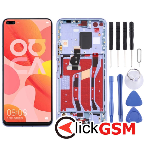 Piesa Piesa Display Cu Touchscreen Si Rama Purple Huawei Nova 6 5g 302v