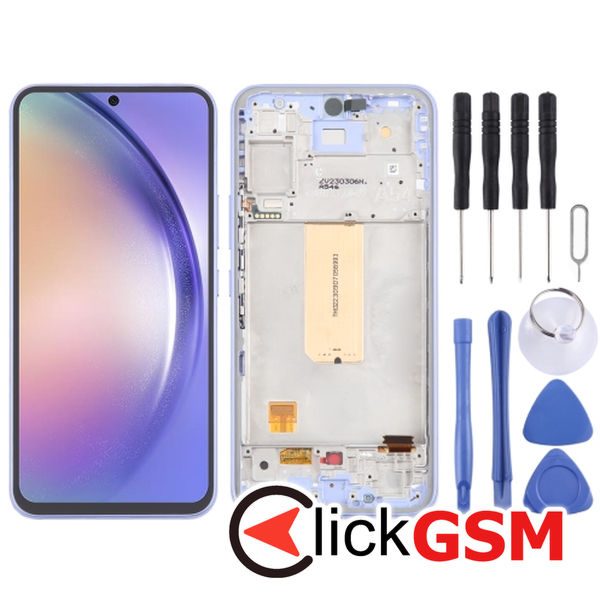 Piesa Display Cu Touchscreen Si Rama Purple Samsung Galaxy A54 5g 4o41