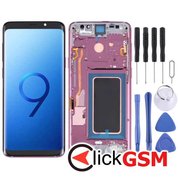 Piesa Display Cu Touchscreen Si Rama Purple Samsung Galaxy S9 4ehq