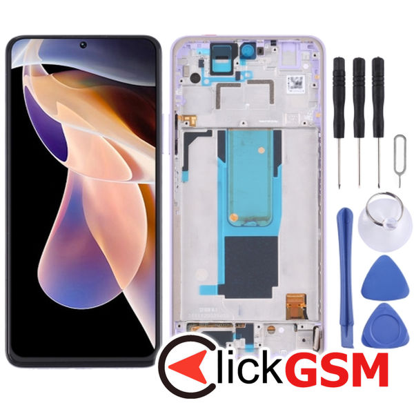 Piesa Display Cu Touchscreen Si Rama Purple Xiaomi Redmi Note 11 Pro.plus 5g 25y6