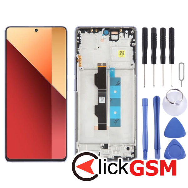 Piesa Display Cu Touchscreen Si Rama Purple Xiaomi Redmi Note 13 Pro 4g 49az