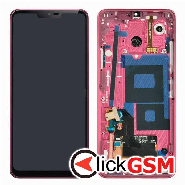 Piesa Piesa Display Cu Touchscreen Si Rama Roz Lg G7 Thinq 4st8