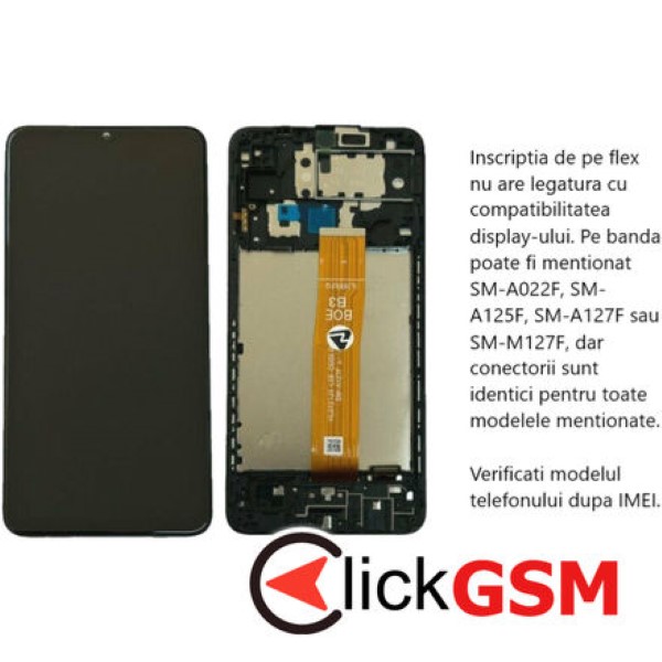 Piesa Piesa Display Cu Touchscreen Si Rama Samsung Galaxy A12s 34bm