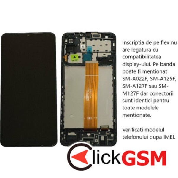 Piesa Display Cu Touchscreen Si Rama Samsung Galaxy M12 34b2