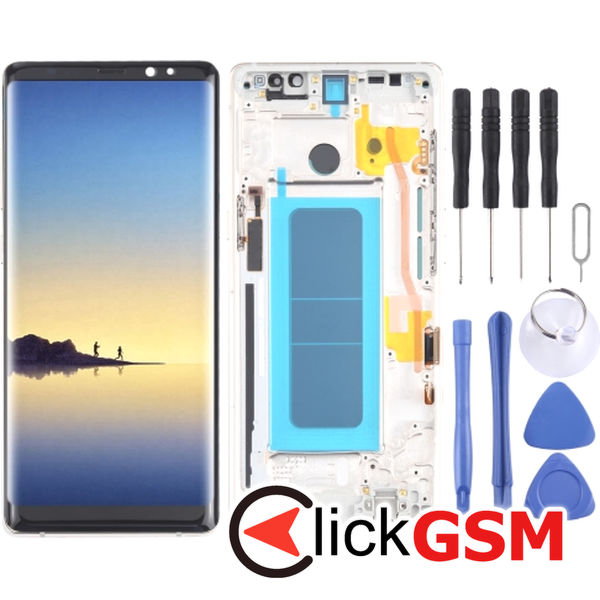 Piesa Display Cu Touchscreen Si Rama Samsung Galaxy Note8 4f1x