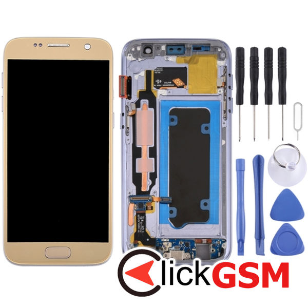 Piesa Display Cu Touchscreen Si Rama Samsung Galaxy S7 4f0k