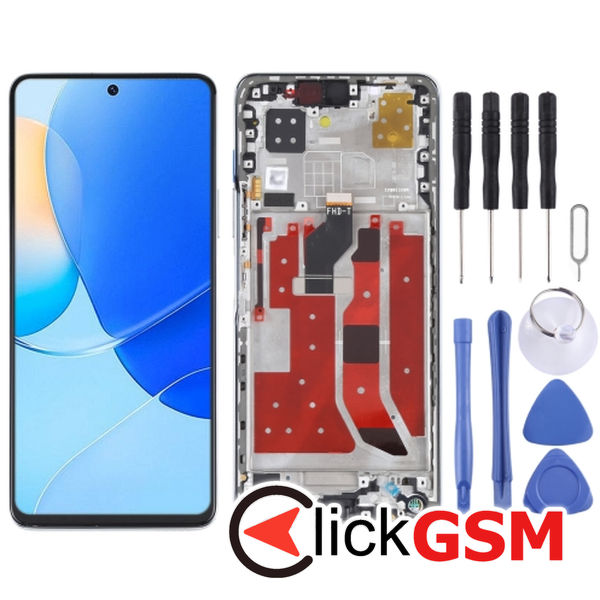 Piesa Display Cu Touchscreen Si Rama Silver Huawei Nova 9 Se 2ut4