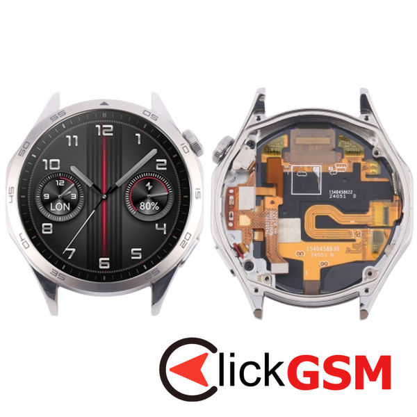 Piesa Piesa Display Cu Touchscreen Si Rama Silver Huawei Watch Gt4 46mm 4ngr