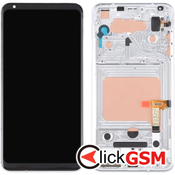 Piesa Piesa Display Cu Touchscreen Si Rama Silver Lg V30 3g7c