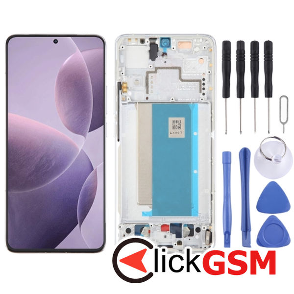 Piesa Piesa Display Cu Touchscreen Si Rama Silver Xiaomi Redmi K70 3e3g