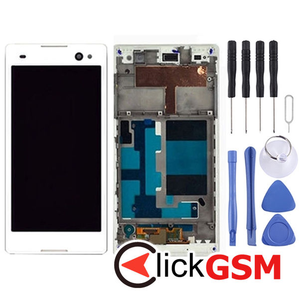 Piesa Display Cu Touchscreen Si Rama Sony Xperia C3 4ou3