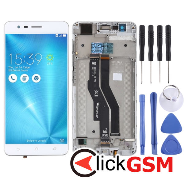 Piesa Piesa Display Cu Touchscreen Si Rama White Asus Zenfone 3 Zoom 25a3