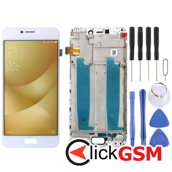 Piesa Piesa Display Cu Touchscreen Si Rama White Asus Zenfone 4 Max 25a0