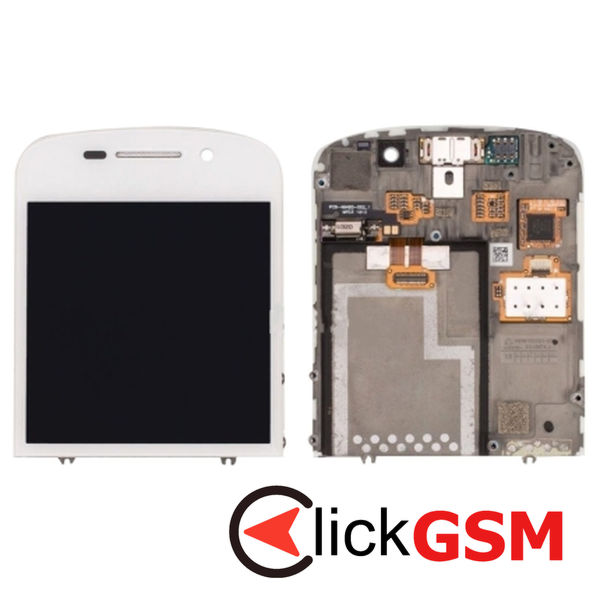 Piesa Piesa Display Cu Touchscreen Si Rama White Blackberry Q10 4n78