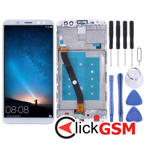 Piesa Display Cu Touchscreen Si Rama White Huawei Mate 10 Lite 2bc4