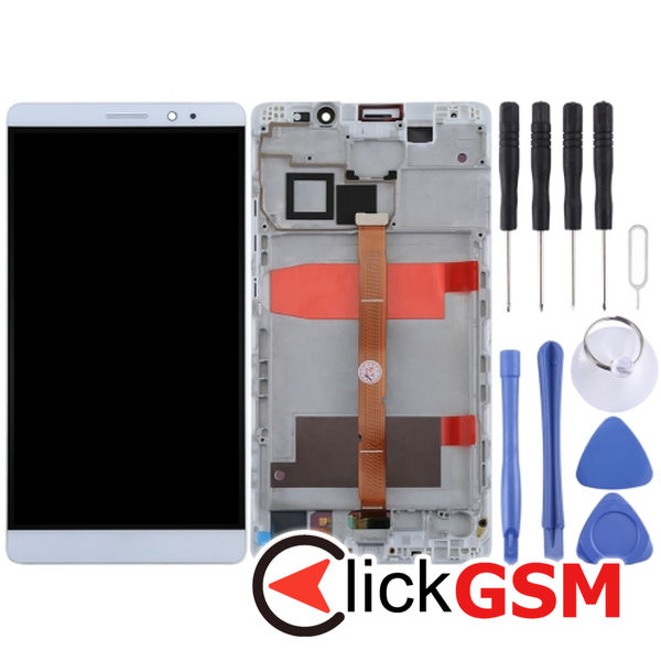 Piesa Display Cu Touchscreen Si Rama White Huawei Mate 8 2aw1