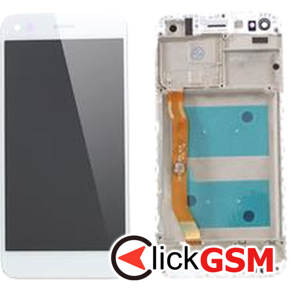 Piesa Display Cu Touchscreen Si Rama White Huawei P9 Lite Mini 3dpb