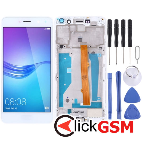 Piesa Display Cu Touchscreen Si Rama White Huawei Y5 2017 2f47