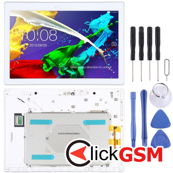 Piesa Display Cu Touchscreen Si Rama White Lenovo Tab 2 A10 2wms