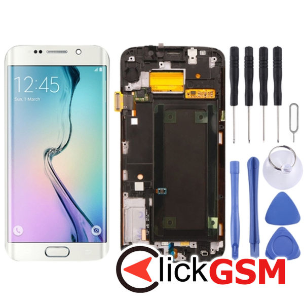 Piesa Piesa Display Cu Touchscreen Si Rama White Samsung Galaxy S6 Edge 4eir