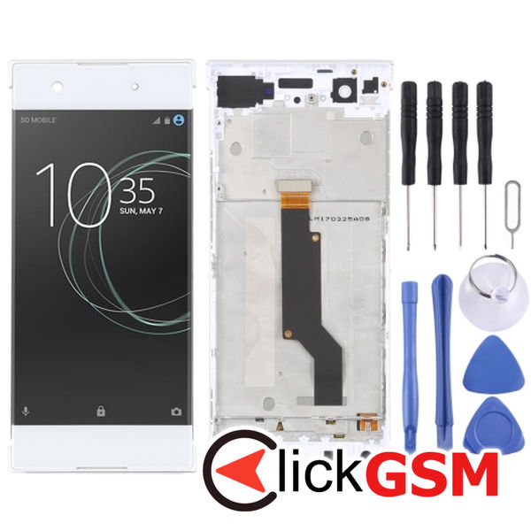 Piesa Piesa Display Cu Touchscreen Si Rama White Sony Xperia Xa1 2ujs