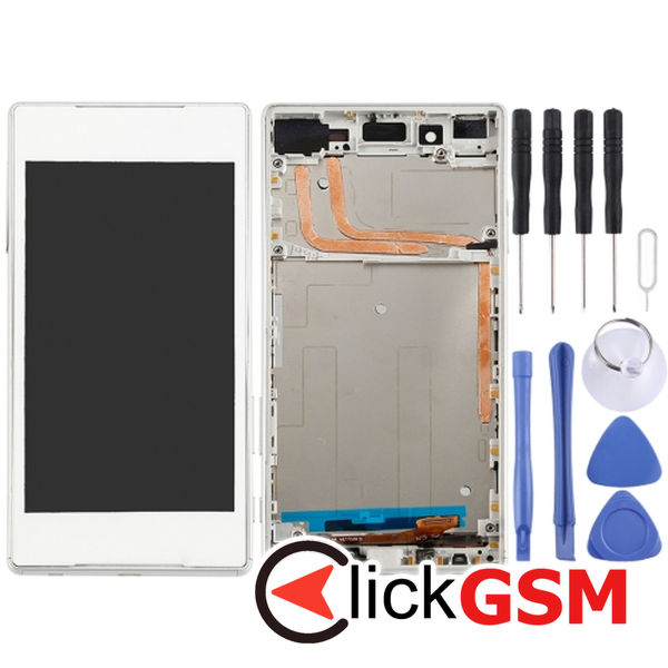 Piesa Display Cu Touchscreen Si Rama White Sony Xperia Z5 212r